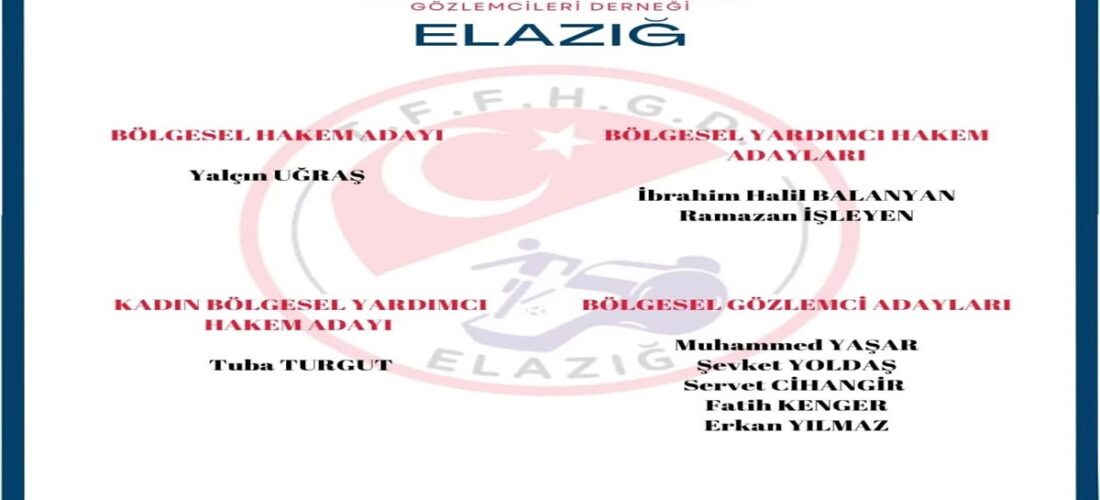 2024-2025 Futbol Sezonu için Bölgesel Hakem ve Gözlemci Teklifi