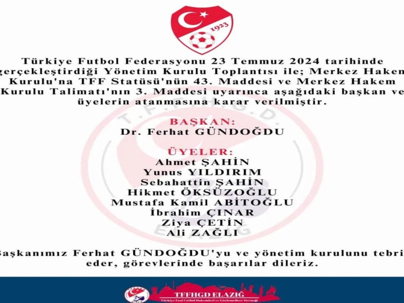 MHK Başkanı Ferhat GÜNDOĞDU Oldu
