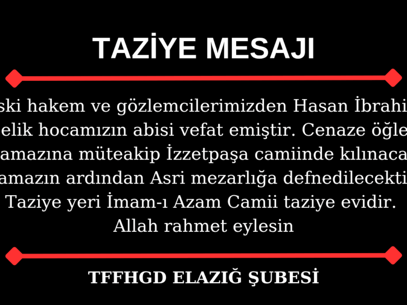 TAZİYE MESAJI